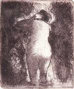 Camille Pissarro Back view of bather oil